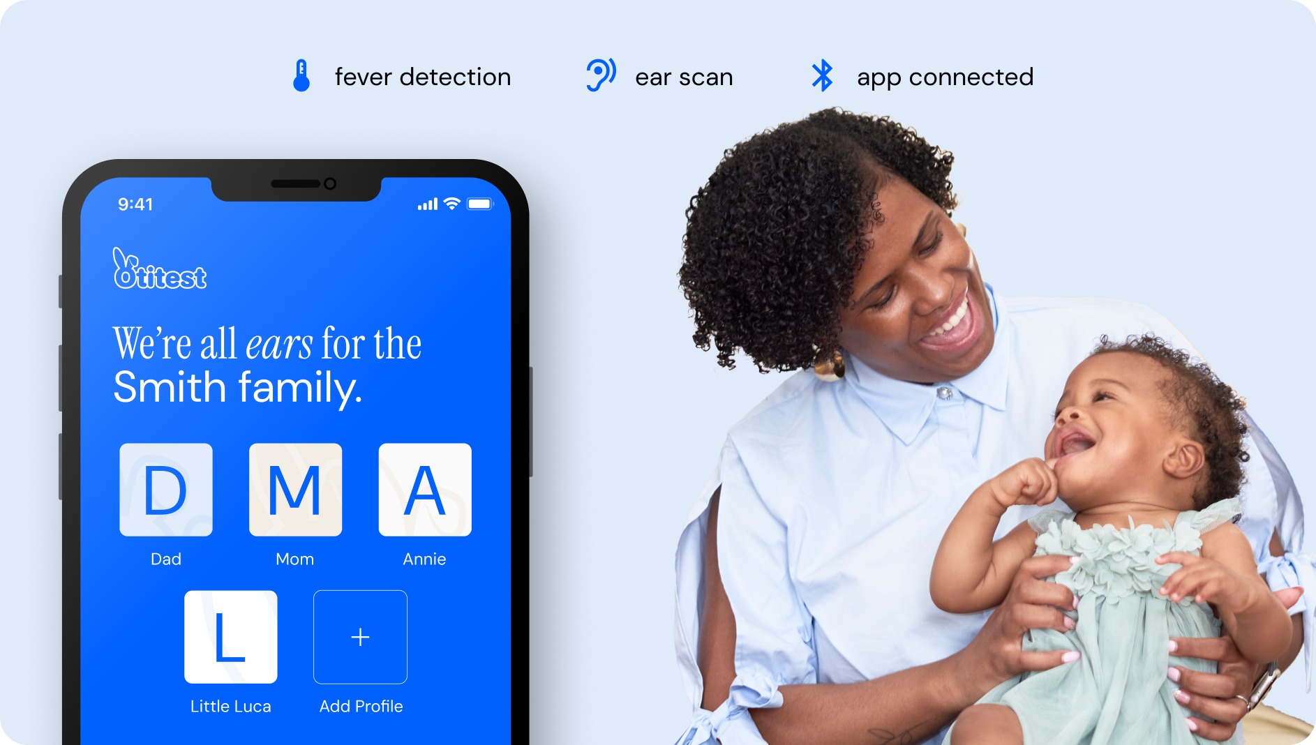 Otitest app and device preview